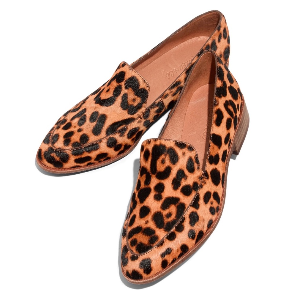 Madewell Frances Loafer - Size 8 - Truffle Multi Leopard Calf Hair